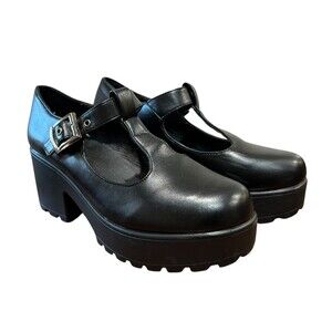 KOI Footwear SAI Blk Chunky Platform Shoes  US 8 / UK 6  Goth Y2K Lightweight